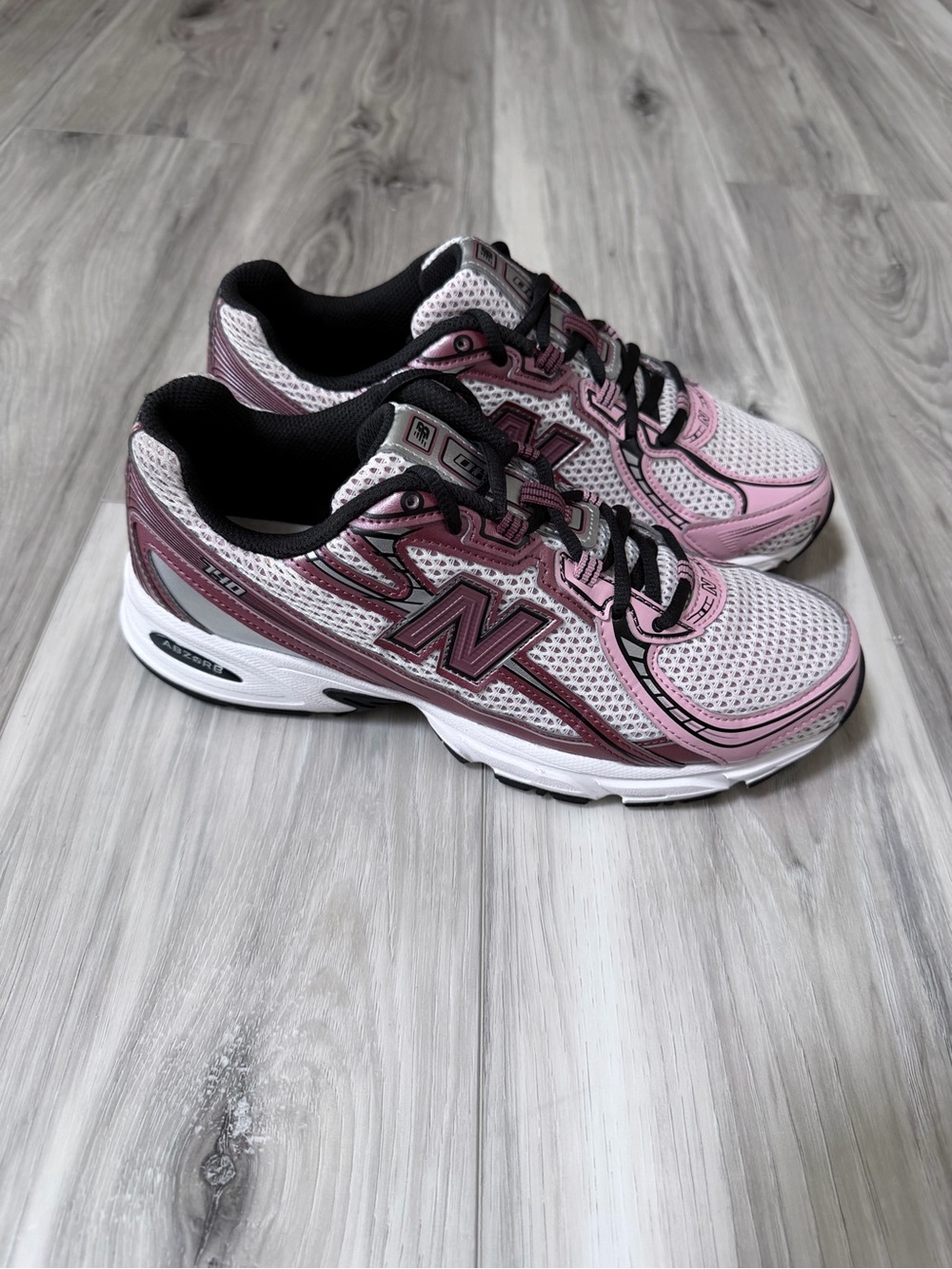 New Balance Women's Pink and Black Athletic Running Sneakers